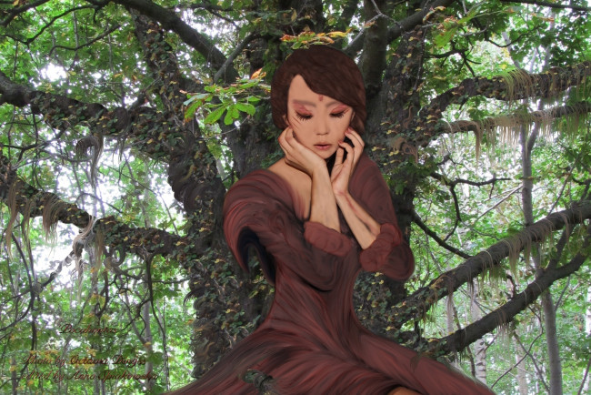 Обои картинки фото 3д графика, люди , people, взгляд, девушка, фон