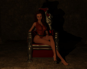 Картинка 3д+графика люди+ people девушка взгляд фон