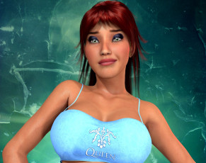 Картинка 3д+графика люди+ people фон взгляд девушка