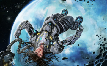 Картинка фэнтези девушки потеряласть astronaut астронавт космос helmet space lost планета девушка шлем