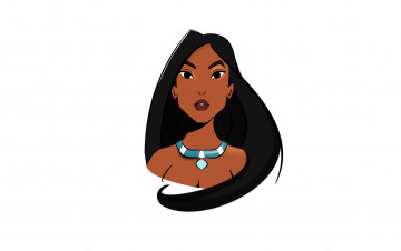 Картинка векторная+графика девушки+ girls взгляд девушка покахонтас лицо