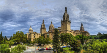 Картинка palau+nacional +barcelona города барселона+ испания архетектура