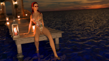 Картинка 3д+графика люди+ people фон взгляд девушка