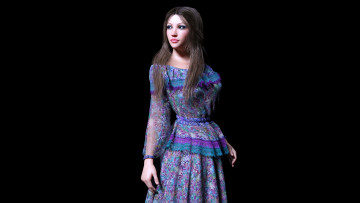 Картинка 3д+графика люди+ people взгляд девушка фон