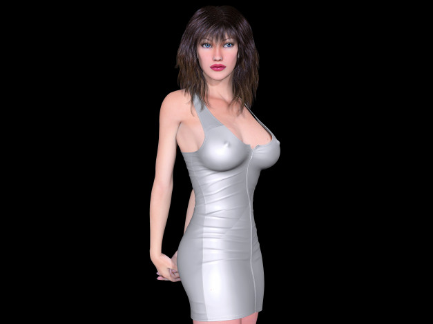 Обои картинки фото 3д графика, люди , people, фон, взгляд, девушка