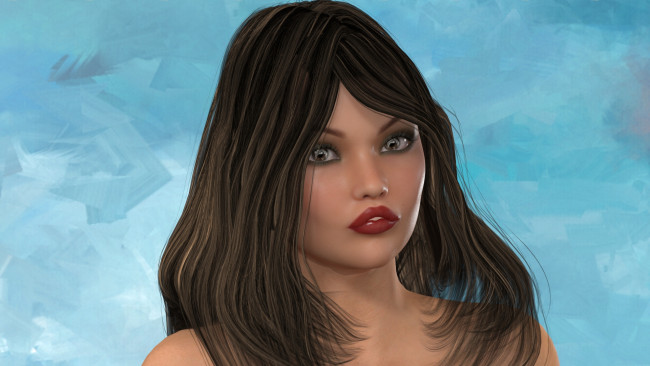 Обои картинки фото 3д графика, люди , people, фон, взгляд, девушка