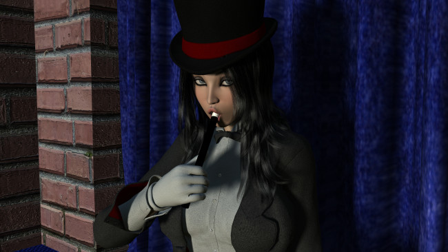 Обои картинки фото 3д графика, люди , people, фон, взгляд, девушка