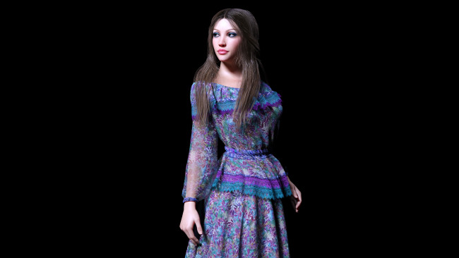 Обои картинки фото 3д графика, люди , people, взгляд, девушка, фон