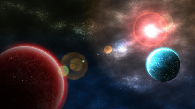 Обои картинки фото космос, арт, вселенная, планеты, звёзды, созвездия