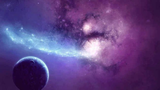 Обои картинки фото космос, арт, вселенная, планеты, звёзды, созвездия