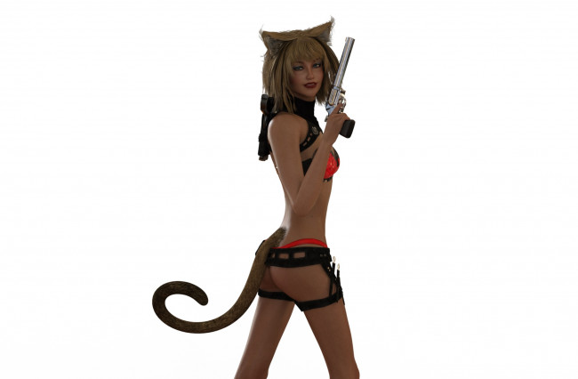 Обои картинки фото 3д графика, существа , creatures, фон, взгляд, девушка