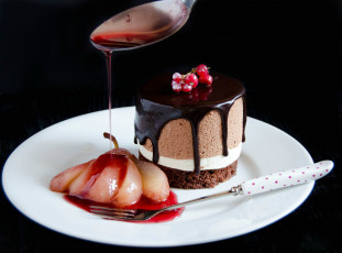 Картинка еда мороженое +десерты лакомство груша десерт