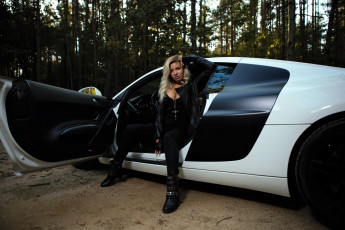 обоя автомобили, -авто с девушками, девушки, авто