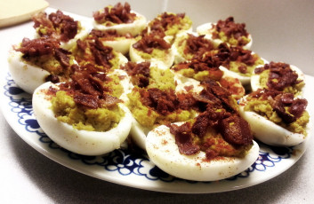 Картинка еда Яичные+блюда яйца фаршированные