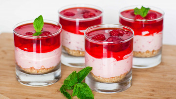 Картинка еда мороженое +десерты желе лакомство десерт малина мята