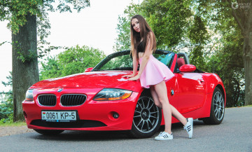 обоя автомобили, -авто с девушками, авто, девушки