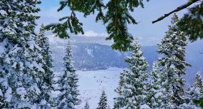 Обои картинки фото природа, зима, простор