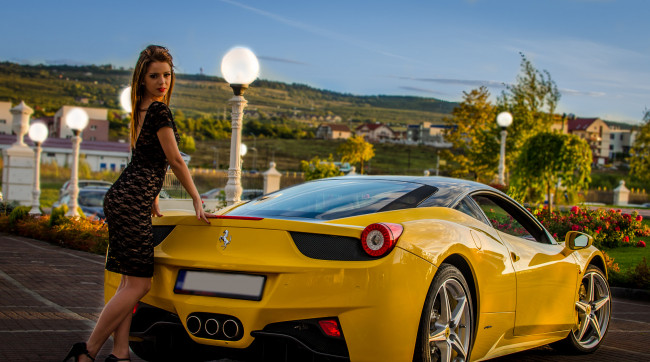 Обои картинки фото автомобили, -авто с девушками, авто, девушки