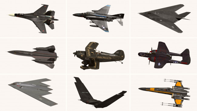 Обои картинки фото авиация, 3д, рисованые, v-graphic, самолеты