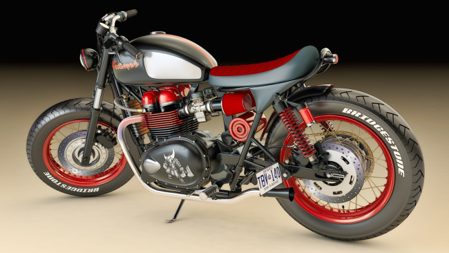 Обои картинки фото мотоциклы, 3d, фон, мотоцикл