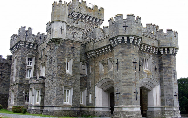 Обои картинки фото wray castle, города, замки англии, wray, castle