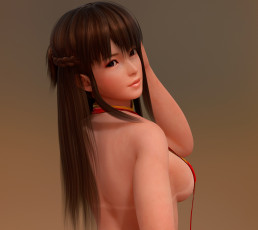 Картинка 3д+графика люди+ people грудь фон взгляд девушка