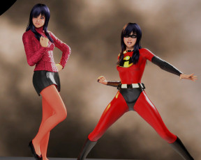 Картинка 3д+графика люди+ people взгляд фон девушки