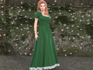 Картинка 3д+графика люди+ people девушка взгляд фон