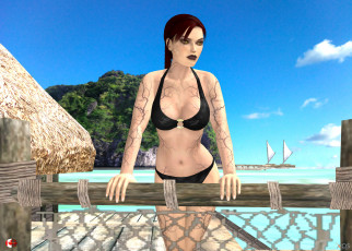 Картинка 3д+графика существа+ creatures взгляд девушка фон