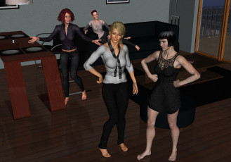 Картинка 3д+графика люди+ people девушки взгляд фон