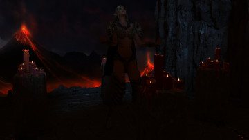 Картинка 3д+графика эльфы+ elves эльфийка взгляд фон