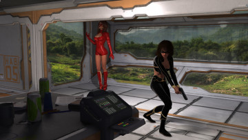 Картинка 3д+графика фантазия+ fantasy девушка взгляд фон