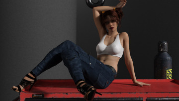 Картинка 3д+графика люди+ people фон взгляд девушка