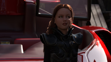 Картинка 3д+графика люди-авто мото+ people-+car+ +moto взгляд автомобиль фон девушка