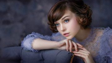 Картинка девушки -unsort+ лица +портреты кофточка оля пушкина взгляд руки