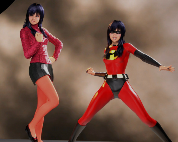 Обои картинки фото 3д графика, люди , people, взгляд, фон, девушки