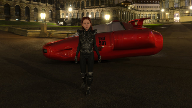 Обои картинки фото 3д графика, люди-авто, мото , people- car ,  moto, девушка, автомобиль, фон, взгляд