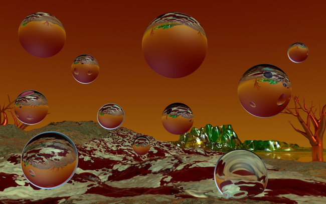 Обои картинки фото 3д графика, шары , balls, шары, фон