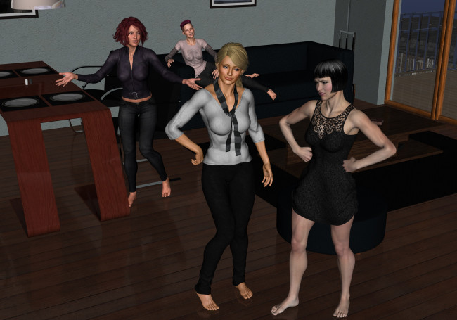 Обои картинки фото 3д графика, люди , people, девушки, взгляд, фон