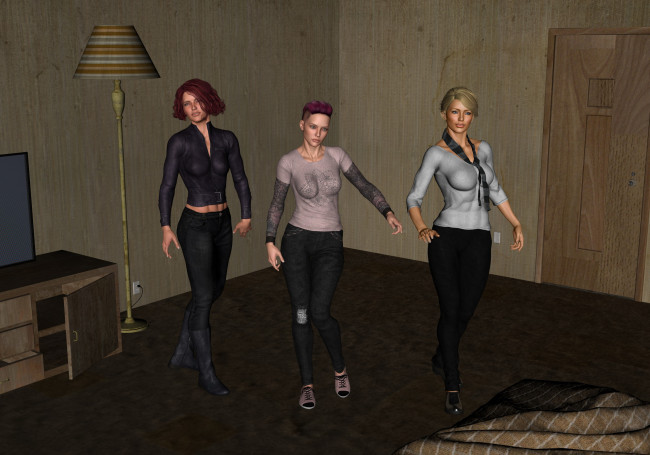 Обои картинки фото 3д графика, люди , people, фон, девушки, взгляд