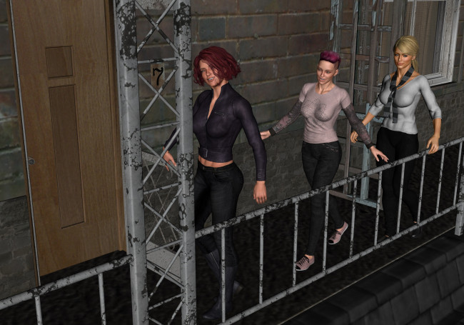 Обои картинки фото 3д графика, люди , people, фон, взгляд, девушки