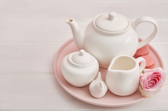 Картинка разное посуда +столовые+приборы +кухонная+утварь цветок роза фон