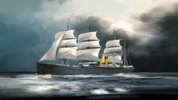 Картинка корабли рисованные ss germanic 1874