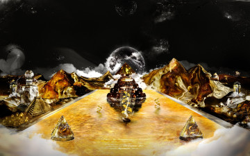 Картинка 3д+графика архитектура+ architecture горы пирамиды