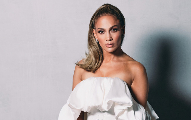 Обои картинки фото девушки, jennifer lopez, актриса, певица, блондинка, хвост