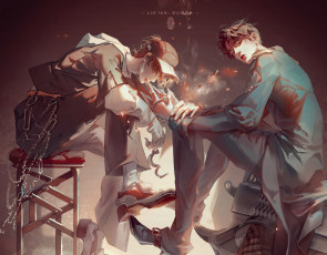 Картинка 31354 21475 35828 30333 22836 рисованное люди ван ибо wang yi bo сяо чжань xiao zhan