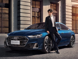 Картинка мужчины xiao+zhan актер костюм машина здание