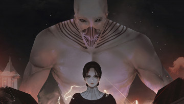 обоя аниме, shingeki no kyojin, атака, титанов