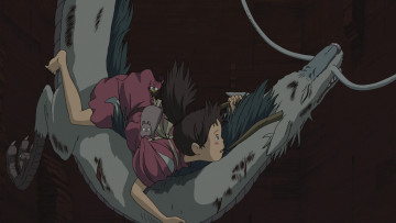 Картинка аниме spirited+away девочка дракон