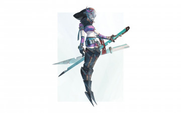 Картинка аниме оружие +техника +технологии девушка